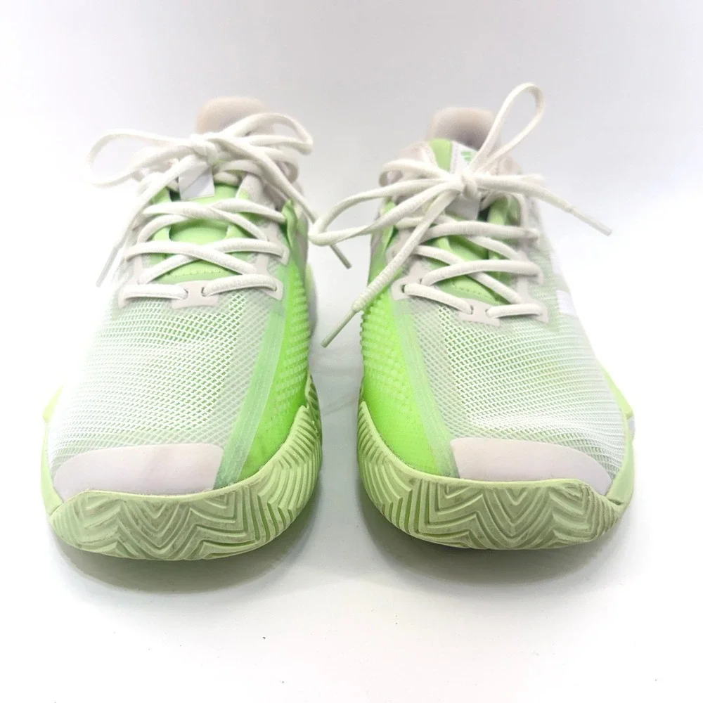 Adidas SoleCourt Bounce Tennis Pickleball Shoes Women 10 Green White Sports EUC